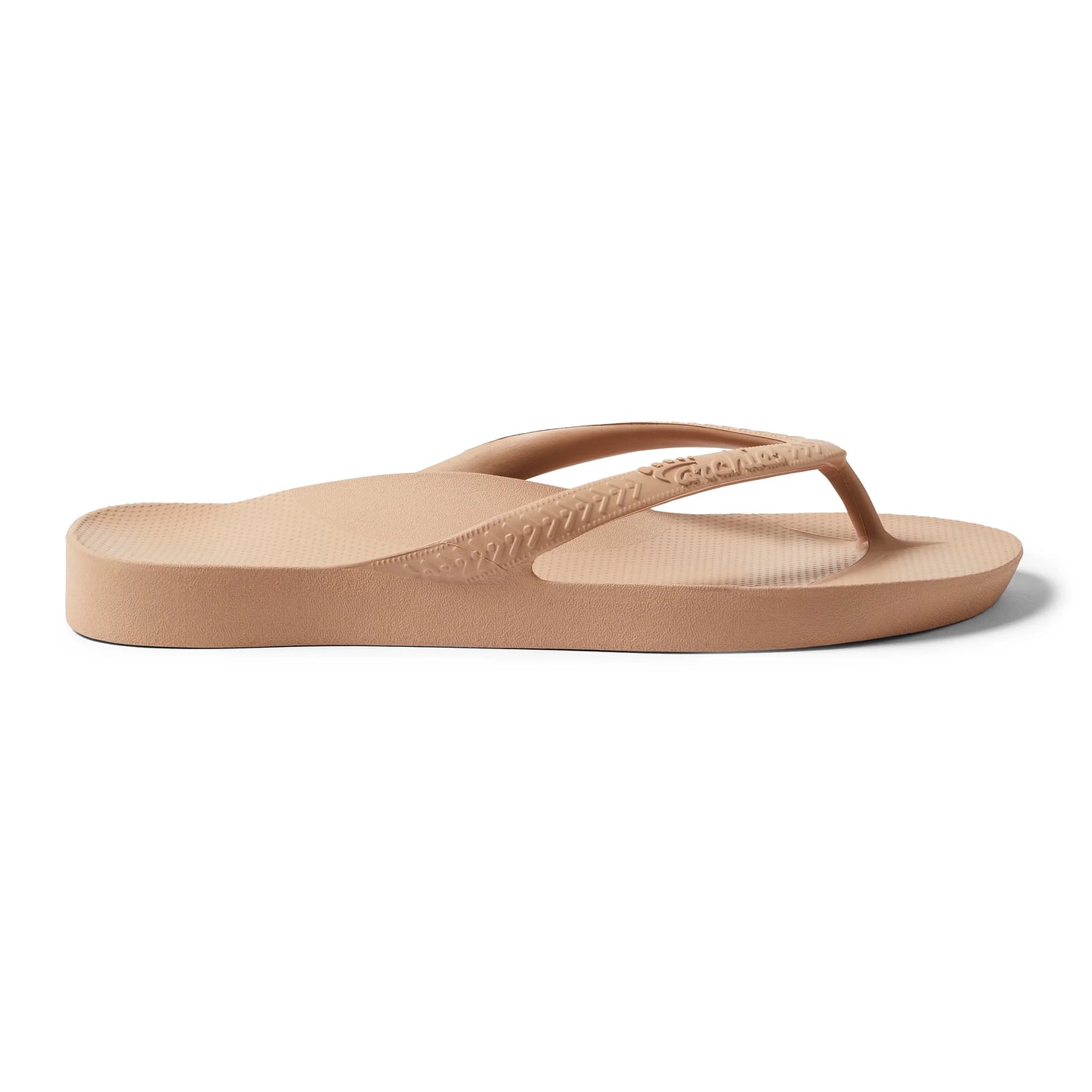 Tan Flip-Flops with Classic Arch Support